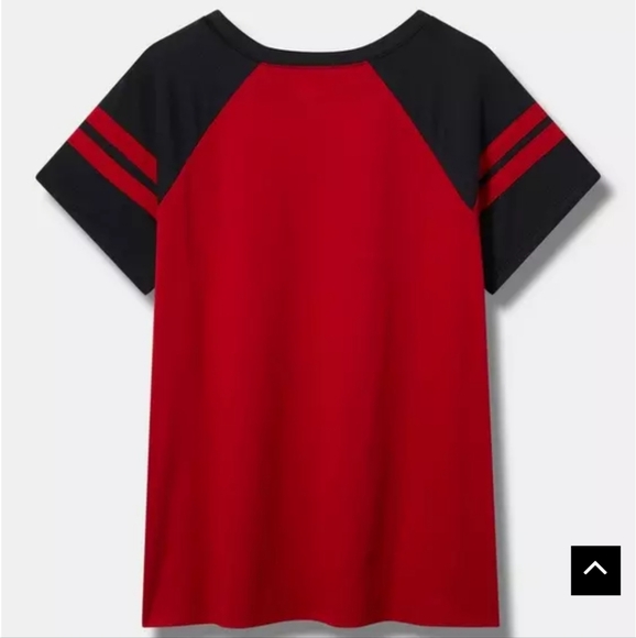 Torrid MLB Cincinnati Reds Cotton Varsity Ringer Tee - Picture 2 of 6